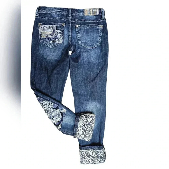 Grace In LA Skinny Jeans Patchwork Womens Size 26 - Picture 4 of 14